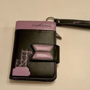 Black and Purple Women's Wallet / Wristlet